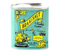 Funky Ouma Sel Braai 300 g | Assaisonnements et sel aromatisé de qualité supérieure | Fièrement sud-africain | Barbecues, braais et de nombreux plats | Ingrédients naturels | Beau emballage |