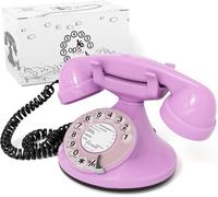 Funkyfon Cable : Téléphone Rétro Au Style Des Années 1920 Avec Cadran Rotatif Pink