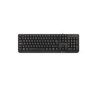 FunkyV3 PORTUGUESE: clavier standard avec connexion USB et 12 touches multimédia. "Plug & Play". Couleur noire.