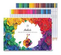 FUNLAVIE 50 Crayons de Couleur pour Livres de Coloriage Adultes, Huile et Mine Souple, pour le Dessin, le Coloriage Adulte et les Artistes, Idéal pour Débutants et Adultes,avec Taille-Crayon