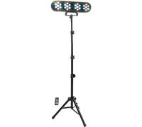 Party Light & Sound - Jeu de lumière FUNLED sur pied télescopique 4 effets 4 PAR 7 LEDs 1W