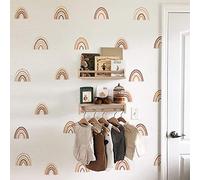 funlife 72 stickers muraux enfants Bohèmes Bébé Pépinière D'enfant Décoration Murale De La Maison (Arc en Ciel) Imperméable Décoller et coller salon deco chambre fille