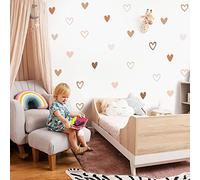 funlife Boho Cœur Stickers Muraux Enfants Autocollants Décoller et Bâton Imperméable sticker mural enfant Mur Décalcomanies Filles de la Pépinière Stickers Chambre Fille Salon decoration chambre bebe
