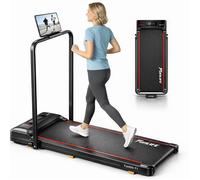 FunLife F1 Tapis de course pliable 3-en-1, moteur 2,0 CV, 1-8 km/h, 120 kg, rouge