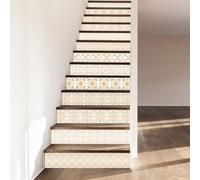 funlife Lot de 14 bandes autocollantes en vinyle doré mat pour monte-escalier de style marocain, autocollants pour escalier, décoration d'intérieur, 100 x 19 cm
