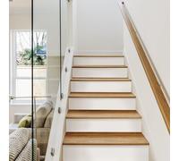 funlife Lot de 5 bandes de décalcomanies blanches pour monte-escalier, autocollants en vinyle pour entrée, décoration d'intérieur, 18 x 120 cm