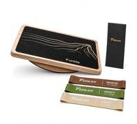 FunLife Planche d'équilibre en bois - Planche à bascule antidérapante 43 × | Pour l'équilibre, la coordination et la stabilité. Idéal pour le bureau à domicile, le fitness et les pauses actives. Charge