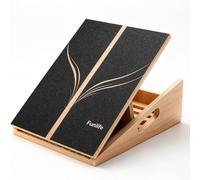 FunLife Planche d'étirement en bois Slant Board, série Flow, étireur de mollet réglable en 5 positions de 15 ° à 35 °, planche extensible antidérapante pour mollets, tendon d'Achille, mobilité, yoga