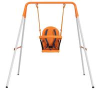 FUNLIO Balançoire Portique pour Bebe avec Support en Acier 25 Kg Orange
