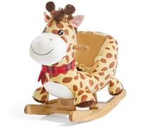 FUNLIO Cheval à Bascule Girafe pour Les Tout-Petits de 6 Mois à 3 Ans, Cheval à Bascule Girafe ludique et coloré pour bébé, Animal à en Peluche, Facile à Assembler, certifié CPC et CE