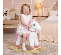 FUNLIO Cheval à Bascule Licorne pour bébés, Cheval à Bascule Licorne fée Arc-en-Ciel pour Tout-Petits 1-3 Ans, Animal à Bascule Peluche, Facile à Assembler, Certifié CPC - Petit