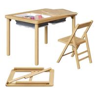 FUNLIO Ensemble table et chaise sensorielle pliable