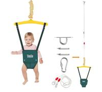 FUNLIO Sauteur de Porte pour Bébé 6-24 Mois avec Crochet de Plafond, Porte Bounce Jumper pour Jouer en Intérieur/Extérieur pour Bébé Fille/Garçon, avec Chaîne Réglable, Facile à Assembler - Vert