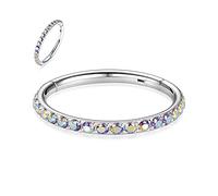 FUNLMO Anneau de nez en acier chirurgical 316L 20 g, 18 g, 16 g, 12 g, conque, rook, daith, hélix, tragus, piercing de cartilage, boucle d'oreille conque, bijoux de septum, piercing de lèvre, piercing