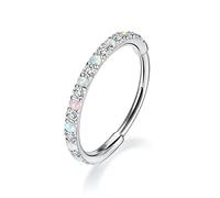 FUNLMO Anneau de nez en acier chirurgical 316L 20 g, 18 g, 16 g, 12 g, conque, rook, daith, hélix, tragus, piercing de cartilage, boucle d'oreille conque, bijoux de septum, piercing de lèvre, piercing