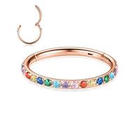 FUNLMO Anneau de nez en acier chirurgical 316L 20 g, 18 g, 16 g, 12 g, conque, rook, daith, hélix, tragus, piercing de cartilage, boucle d'oreille conque, bijoux de septum, piercing de lèvre, piercing