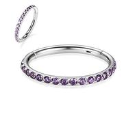 FUNLMO Anneau de nez en acier chirurgical 316L 20 g, 18 g, 16 g, 12 g, conque, rook, daith, hélix, tragus, piercing de cartilage, boucle d'oreille conque, bijoux de septum, piercing de lèvre, piercing