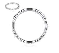 FUNLMO Anneau de nez en acier chirurgical 316L 20 g, 18 g, 16 g, 12 g, conque, rook, daith, hélix, tragus, piercing de cartilage, boucle d'oreille conque, bijoux de septum, piercing de lèvre, piercing