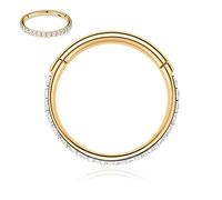 FUNLMO Anneau de nez en acier chirurgical 316L 20 g, 18 g, 16 g, 12 g, conque, rook, daith, hélix, tragus, piercing de cartilage, boucle d'oreille conque, bijoux de septum, piercing de lèvre, piercing
