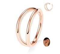 FUNLMO Anneau de nez en acier chirurgical 316L pour septum, conque, cartilage, daith, hélix, tragus, rook, lobe d'oreille, triple ou double, anneau de lèvre, 20 g, 18 g, 16 g, Acier allié, Pas de