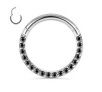 FUNLMO Anneau de septum, daith, rook, hélix, conque, tragus, bijoux de piercing en acier chirurgical 316L, anneau de nez, cartilage, boucle d'oreille 20 g, 18 g, 16 g, 14 g, Métal, Autre