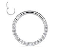 FUNLMO Anneau de septum, daith, rook, hélix, conque, tragus, bijoux de piercing en acier chirurgical 316L, anneau de nez, cartilage, boucle d'oreille 20 g, 18 g, 16 g, 14 g, Métal, Autre