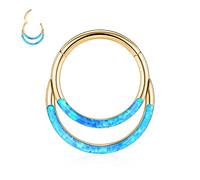 FUNLMO Anneau de septum en acier chirurgical 316L - Double anneau de nez - Daith Tragus Helix Rook Conque - Bijoux de cartilage, Métal, Autre