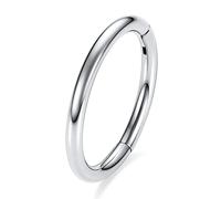 FUNLMO Anneaux de nez à charnière en titane G23 20 g, 18 g, 16 g, 14 g, anneaux de piercing sans couture pour nez, septum, conque, daith, cartilage, hélix, tragus, lobe de rook, diamètre de 6 mm à 14