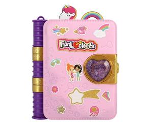 Funlockets - Mon Journal à Sécret Edition Paillette - Journal Intime Rose | Kit Scrapbooking - Déverrouillez 30+ Surprises et Accessoires - pour Enfant Dès 6 Ans