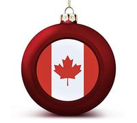 Funlucy Décorations de boules du Canada - Drapeau des Nations - Décoration de Noël en plastique pour sapin de Noël, Nouvel An