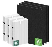 Funmit HPA300 Lot de 3 filtres HEPA et pré-découpés à charbon actif pour purificateurs d'air Honeywell HPA300