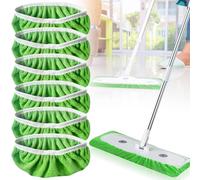 Funmo Chiffons Réutilisables pour Swiffer Sweeper Mop, Vert Tampons de Vadrouille en Microfibre, Housses en Microfibre Balai, Lingettes Lavable Attrape Poussiere Utilisation Humide et Sèche