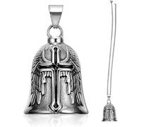 Funmo Silbrig Guardian Bell Bell, CigaMaTe, accessoire de cloche ou porte-clés Guardian Bell de moto en acier inoxydable, argenté, argenté, M