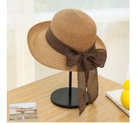 FUNMOON Chapeau Femme Chapeau NoUVeau Été De Soleil Ruban De Paille Os De Plage Plat Parent -382011