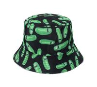 FUNMOON Chapeau Femmes Bob De Pêche En Coton Imprimé Pickle Rick De Pêcheur Nouvelle Collection -040011