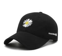 FUNMOON Chapeau Femmes De Baseball Et En Coton Brodé De Petites Fleurs De Marguerite Version Coréenne Du Filet