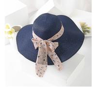 FUNMOON Chapeau Femmes De Soleil Avec Nœud CoUVre-Chef De Plage Panama Paille Souple Été -677041