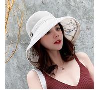 FUNMOON Chapeau Femmes De Soleil Fleurs Large Bord En Maille Protection UV La Plage Filet Pliable Collection Été -656011