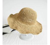 FUNMOON Chapeau Femmes De Soleil Nœud Style Boho Large Bord En Paille La Plage Panama Les Vacances -669011
