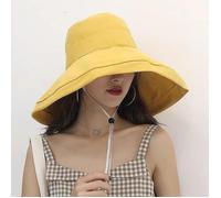 FUNMOON Chapeau Femmes Été Mode Corée Anti-UV Large Bord Soleil Les Vacances Simple Panama Plage Visière Seau -005061