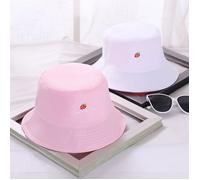 FUNMOON Chapeau Homme Chapeau Seau Brodé Double Face Seau Fruits Mots Chinois Unisexe Mode Panama Bob Hip Hop Gorro Été -768171