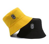 FUNMOON Chapeau Homme Chapeau Seau Brodé Double Face Seau Fruits Mots Chinois Unisexe Mode Panama Bob Hip Hop Gorro Été -768091