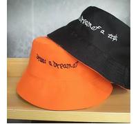 FUNMOON Chapeau Homme Chapeau Seau Brodé Double Face Seau Fruits Mots Chinois Unisexe Mode Panama Bob Hip Hop Gorro Été -768041