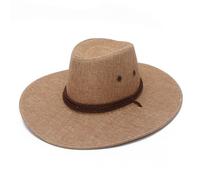 FUNMOON Chapeau Hommes De Cowboy Large Bord En Polyester De Soleil De Voyage De Vacances -551031