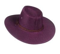 FUNMOON Chapeau Hommes De Cowboy Large Bord En Polyester De Soleil De Voyage De Vacances -551101