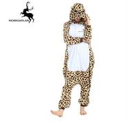 Funmoon Combinaison animaux pyjama Femme et Homme de Marque grenouillère adulte - léopard L