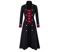 FUNMOON Femmes veste - Vareuse - Casaque - Blazer Rétro Double Bouton Pied De Col Punk Steampunk Tuxedo Outwear M