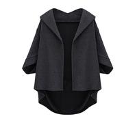 FUNMOON Manteau Femmes Caban Automne Manches Chauve-Souris Manches Five Plus Recadrée D'Hiver En Laine XS