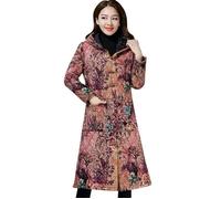 FUNMOON Manteau Femmes Capuche Manches Longues Vintage Toison Thicken Bouton XL