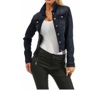 FUNMOON Manteau Femmes Casual Denim Mode Longue Jean Perle Outwear S